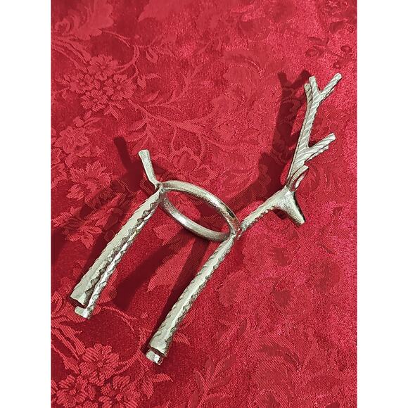 Reindeer Votive Candle Holder Christmas Decoration Silver Tone Ralph Lauren Xmas - Picture 3 of 8